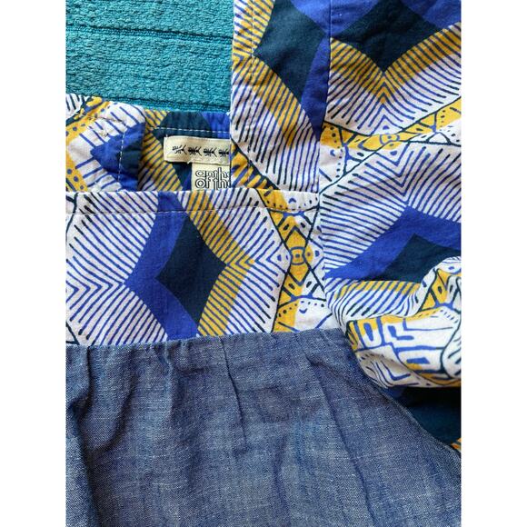 Anthem of the Ants Chambray Dress ~ Ruffle Sleeve Abstract Print Dress ~ Sz 3 3T - Picture 4 of 8